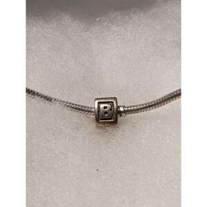 NEW Pandora Alphabet "B" Triangle Block Bead .925 Sterling Silver